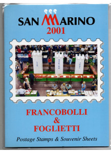 2001 - Libro Ufficiale San Marino Francobolli e Interi Postali